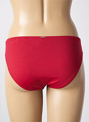 Bas de maillot de bain effet matière satinée culotte rouge AUBADE femme