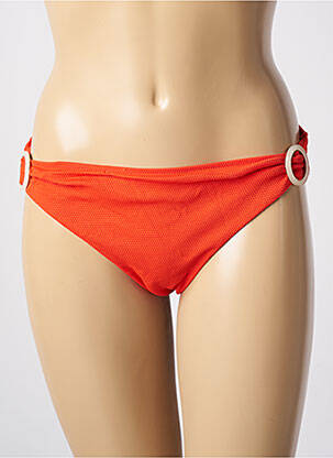 Bas de maillot de bain effet matière satinée culotte orange AUBADE femme