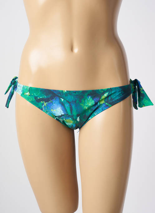 Bas de maillot de bain imprimé fantaisie bikini vert AUBADE femme