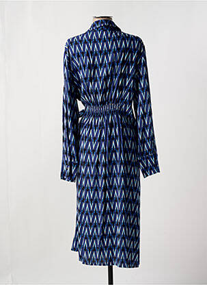 Robe mi-longue manches longues manches longues bleu PAZ TORRAS femme
