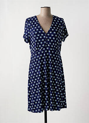 Robe courte manches courtes manches courtes bleu SURKANA femme