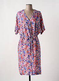 Robe mi-longue imprimé fantaisie manches courtes rouge SANDWICH femme