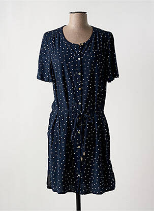 Robe courte manches courtes manches courtes bleu ÉTYMOLOGIE femme