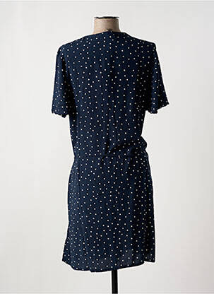Robe courte manches courtes manches courtes bleu ÉTYMOLOGIE femme