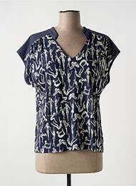 T-shirt imprimé fantaisie manches courtes bleu LE PETIT BAIGNEUR femme