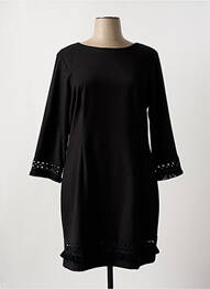 Robe mi-longue manches longues manches longues noir NINATI femme