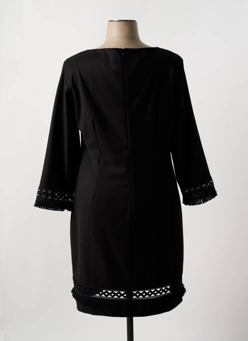 Robe mi-longue manches longues manches longues noir NINATI femme