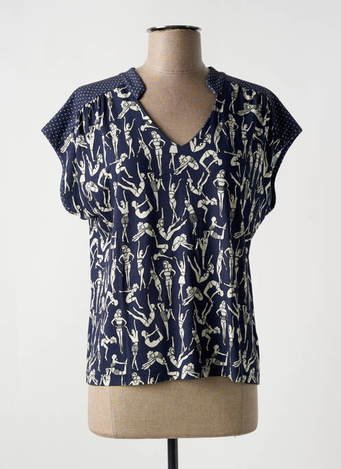 T-shirt bleu LE PETIT BAIGNEUR pour femme