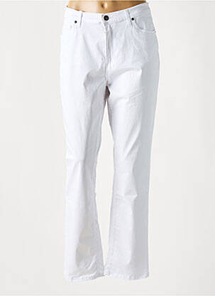 Pantalon droit stretch taille normale blanc LCDN femme