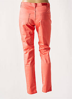 Pantalon slim tissage popeline taille normale orange LCDN femme