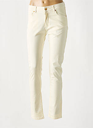 Pantalon slim tissage popeline taille normale beige LE PETIT BAIGNEUR femme