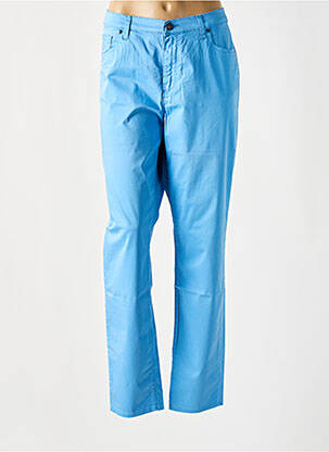 Pantalon slim tissage popeline taille normale bleu LCDN femme
