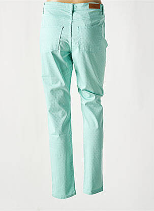 Pantalon slim tissage popeline taille normale vert LCDN femme