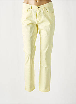 Pantalon slim tissage popeline taille normale jaune LCDN femme