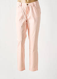 Pantalon slim tissage popeline taille normale rose LCDN femme