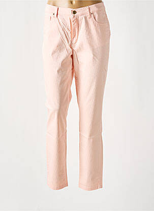 Pantalon slim tissage popeline taille normale rose LCDN femme