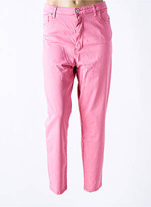 Pantalon slim taille haute taille haute rose LCDN femme