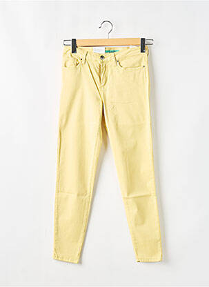 Pantalon slim tissage popeline taille normale jaune LCDN femme