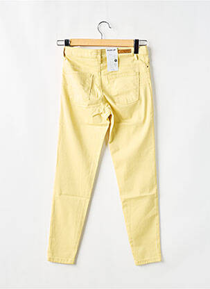 Pantalon slim tissage popeline taille normale jaune LCDN femme
