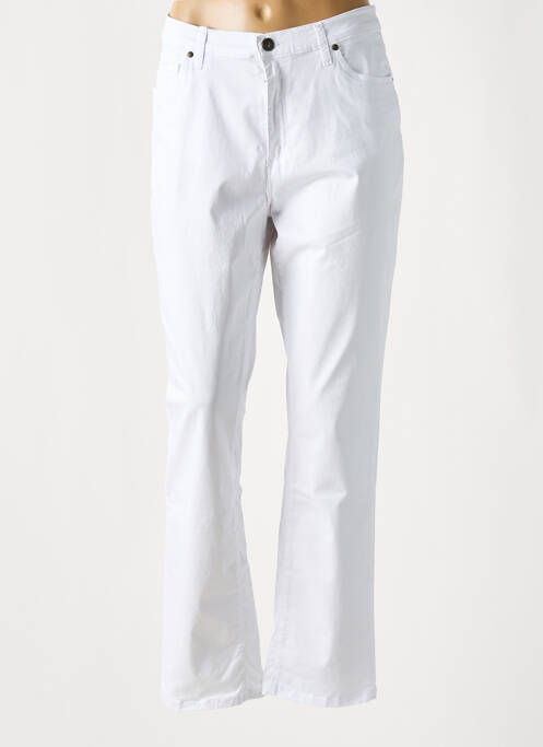 Pantalon droit stretch taille normale blanc LCDN femme
