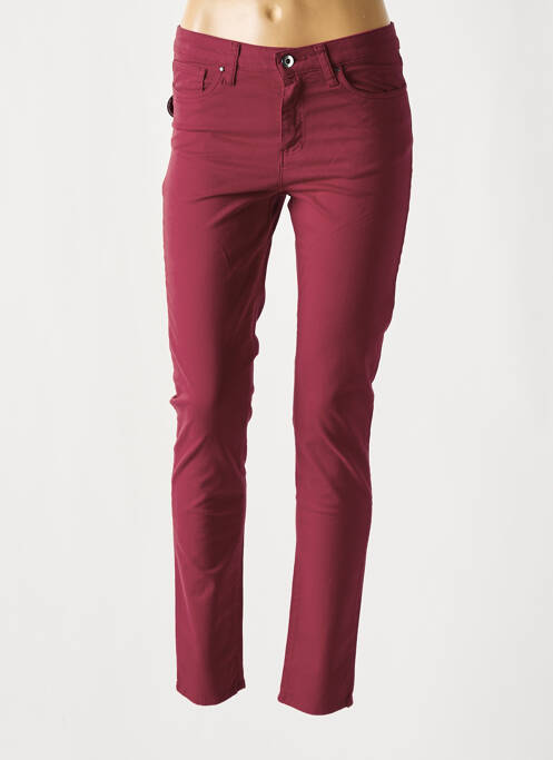 Pantalon slim rouge LCDN pour femme