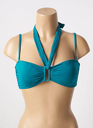 Haut de maillot de bain stretch haut soutien-gorge avec mousse de rembourrage amovible bleu AUBADE femme
