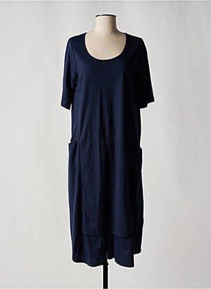 Robe mi-longue manches courtes manches courtes bleu G!OZE femme