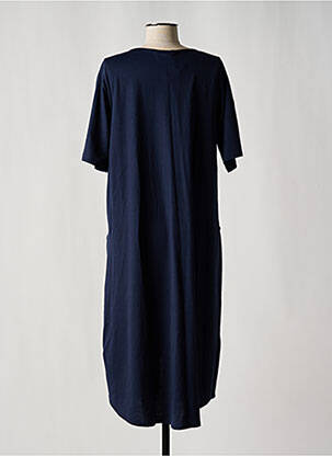 Robe mi-longue manches courtes manches courtes bleu G!OZE femme