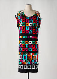 Robe mi-longue manches courtes manches courtes noir HAJO femme