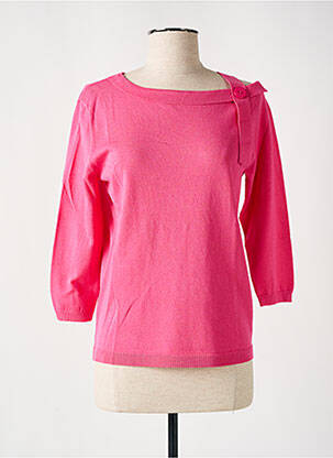 Pull stretch manches 3/4 rose TRIPODE femme