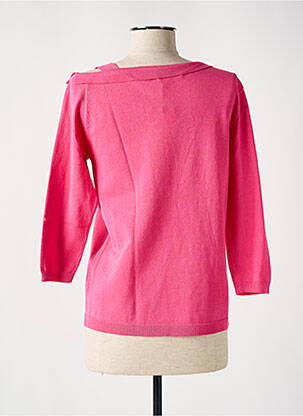 Pull stretch manches 3/4 rose TRIPODE femme