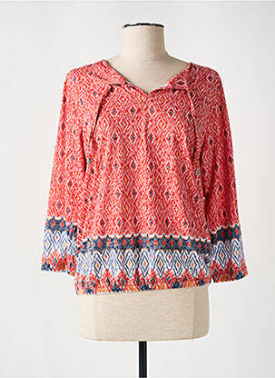 T-shirt manches 3/4 manches 3/4 orange HAJO femme