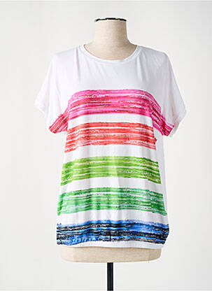 T-shirt stretch manches courtes blanc HAJO femme