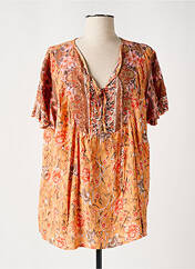 Blouse orange NARA pour femme seconde vue