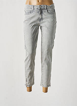 Jeans coupe slim stretch taille normale gris ANNA MONTANA femme