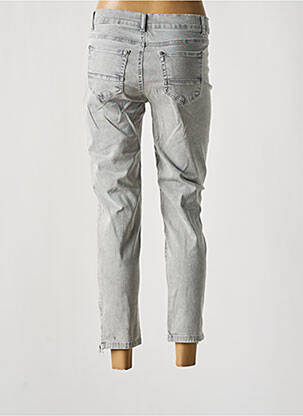 Jeans coupe slim stretch taille normale gris ANNA MONTANA femme