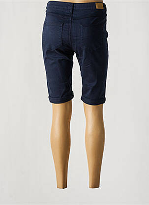 Bermuda tissage popeline taille normale bleu KANOPE femme