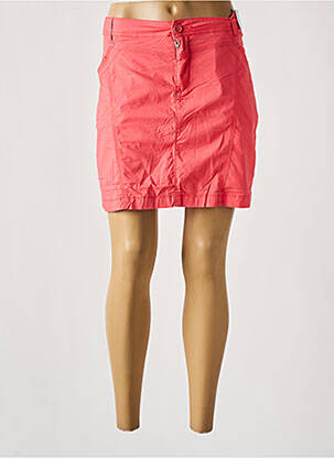 Jupe courte poches orange QUATRE VINGT JOURS femme