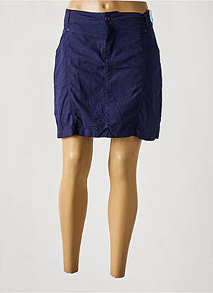 Jupe courte poches bleu QUATRE VINGT JOURS femme
