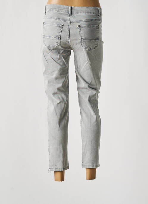 Jeans coupe slim gris ANNA MONTANA pour femme