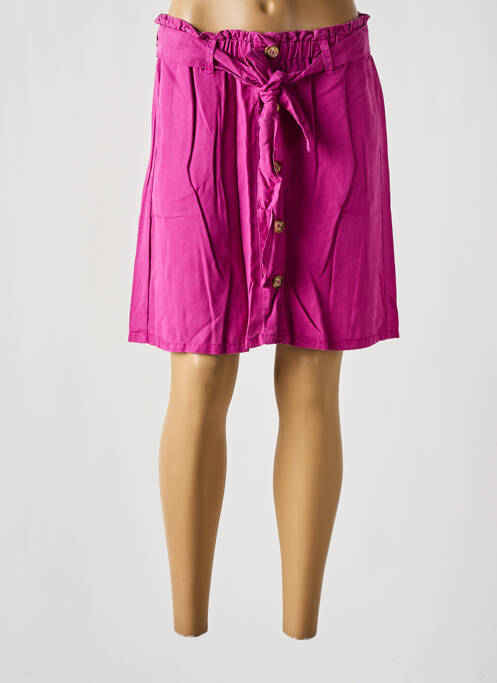 Jupe courte rose KANOPE pour femme