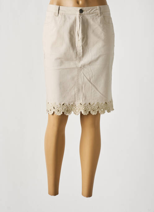 Jupe mi-longue beige AZAY pour femme