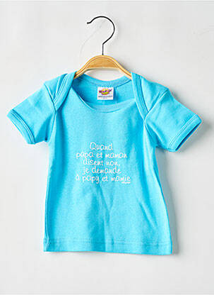 T-shirt stretch manches courtes bleu CAPLAIN garçon