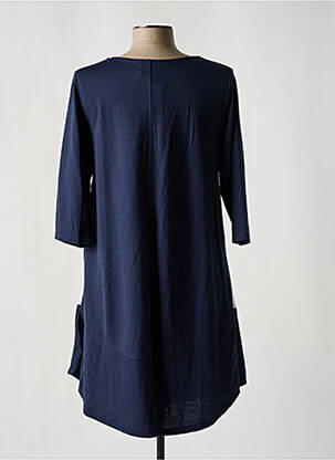 Robe courte manches 3/4 manches 3/4 bleu G!OZE femme