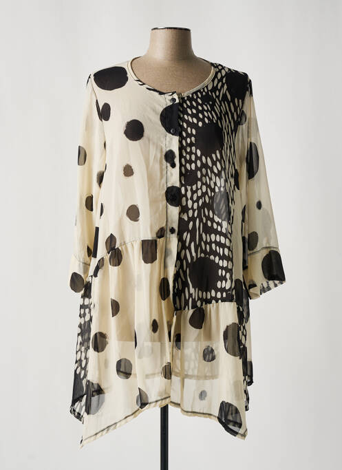 Gilet manches longues beige G!OZE pour femme