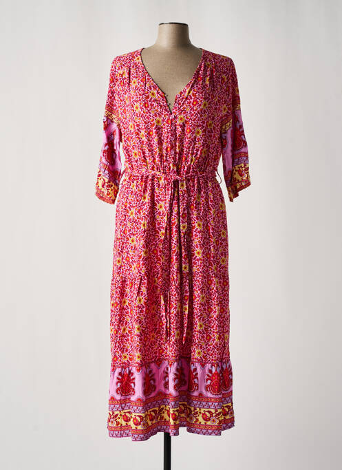 Robe longue rose NARA pour femme