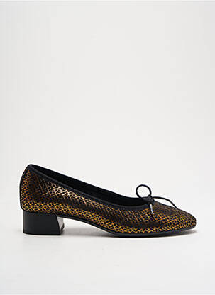 Ballerines impression talon plat jusqu'à 3cm or HIRICA femme