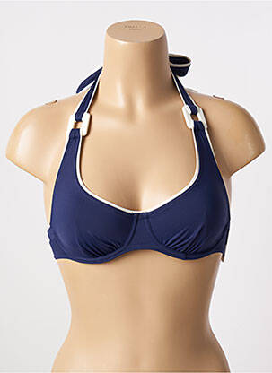 Haut de maillot de bain stretch haut soutien-gorge emboitant bleu AUBADE femme