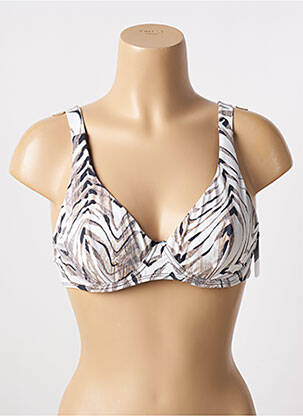 Haut de maillot de bain stretch haut soutien-gorge balconnet beige AUBABE femme