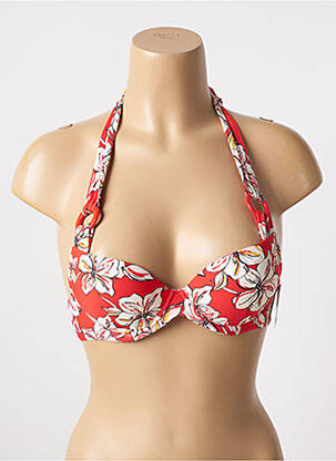 Haut de maillot de bain bretelles élastiquées haut soutien-gorge push-up orange AUBADE femme
